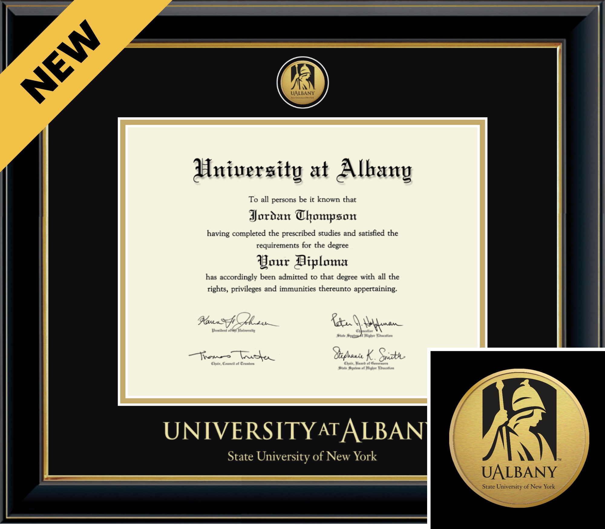 Church Hill Classics Onyx 8.5x11 Black Diploma Frame