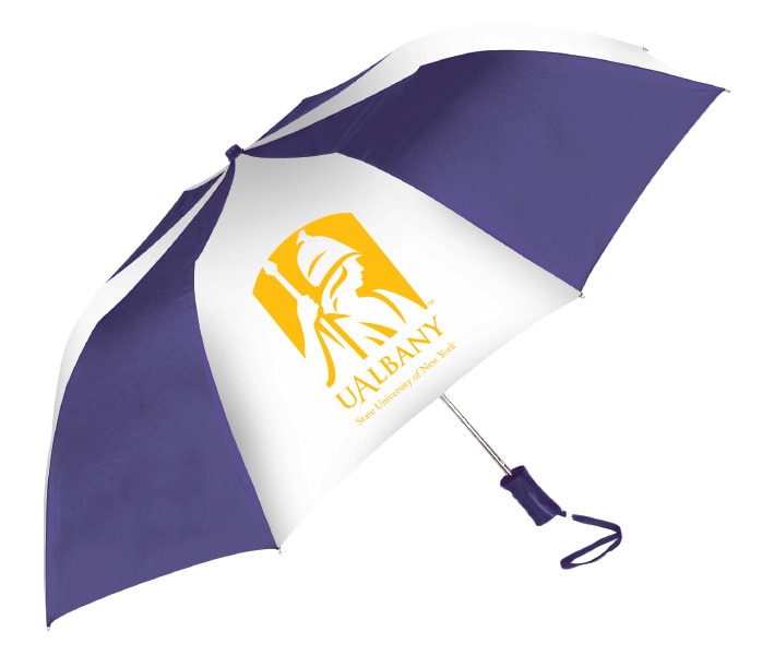 University at Albany (SUNY) "The Sport" 2-Tone Emblematic Umbrella Automatic Folding 48" Coverage