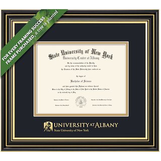 Framing Success 8.5 x 11 Prestige Gold Embossed School Seal Bachelors, Masters Diploma Frame