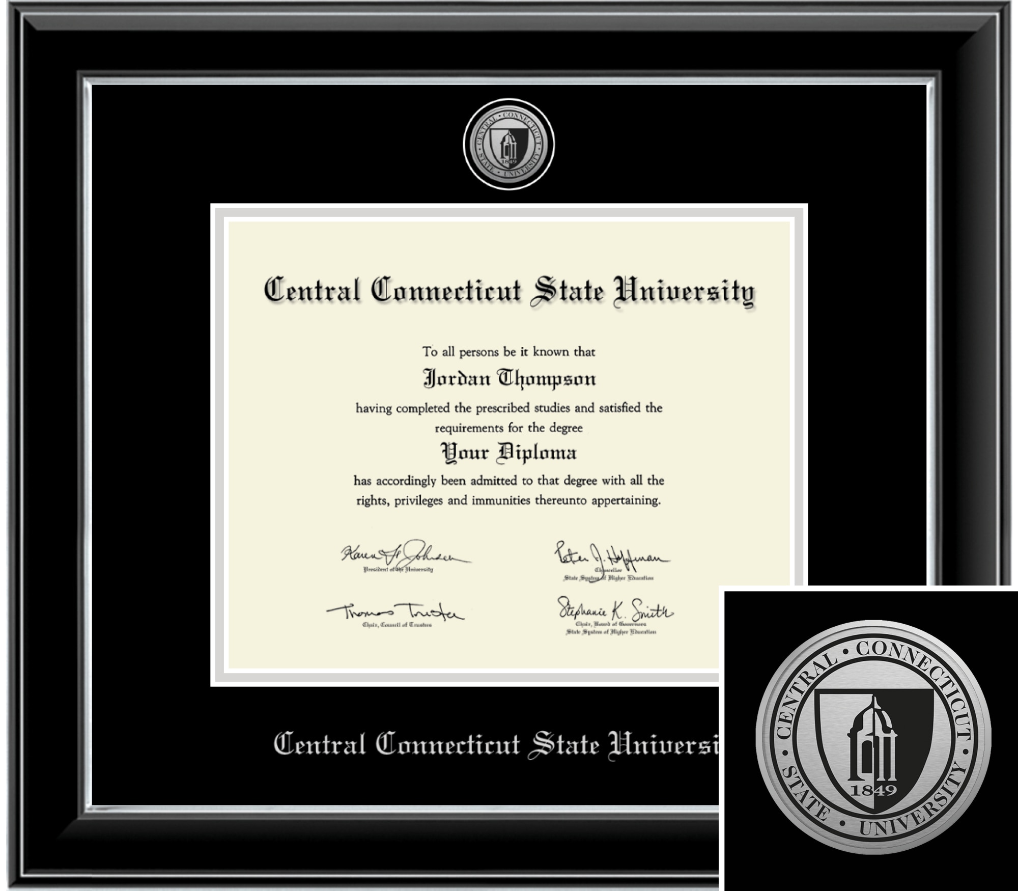 Church Hill Classics Onyx 8x10 Black Diploma Frame