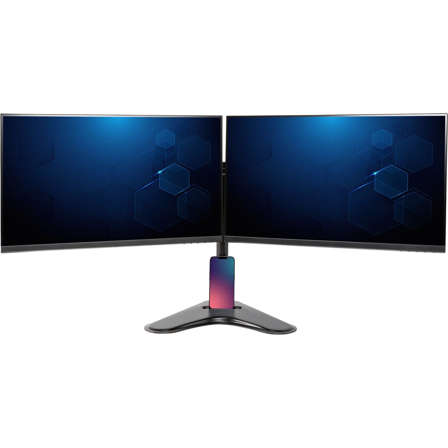 Allsop Free-Standing Dual Monitor Arms Black