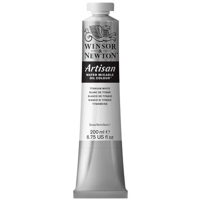 Winsor & Newton Artisan Water Mixable Oil Colours, 200ml Tube, Titanium White