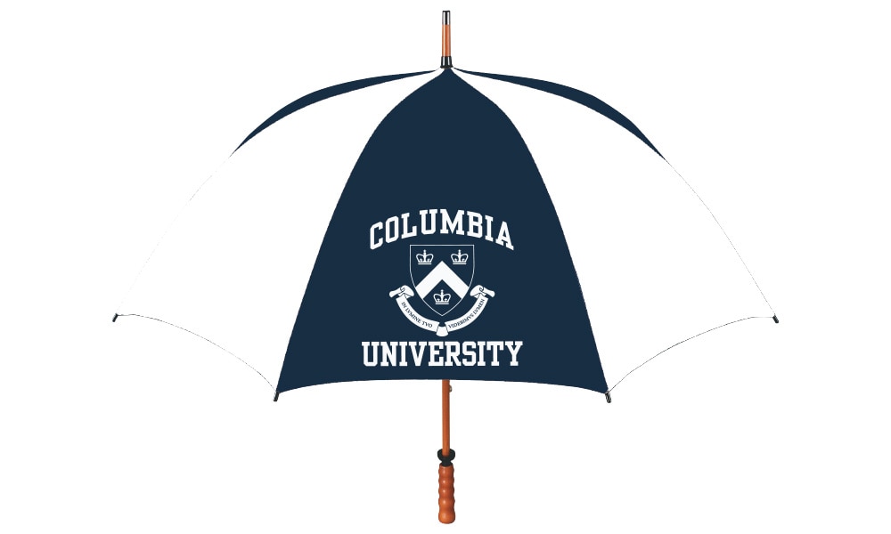 Columbia University "The Eagle" Sporty Wood Shaft Golf Umbrella 62"