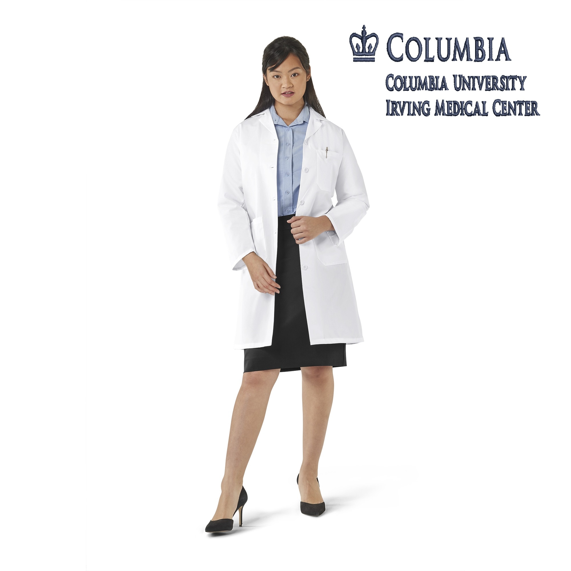 Columbia University Custom Decorated Womens Hwt Lab Coat