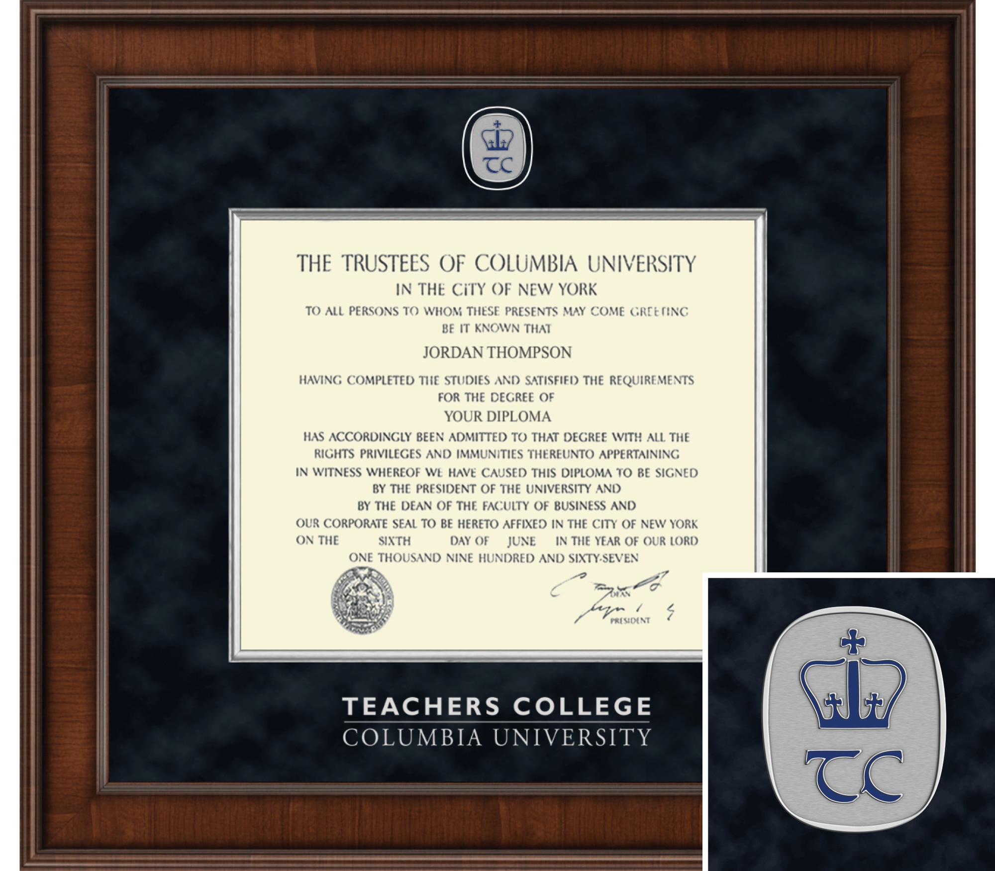 Church Hill Classics, Presidential, 12x16, Teachers, Diploma Frame