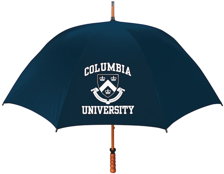 Columbia University "The Eagle" Sporty Wood Shaft Golf Umbrella 62"