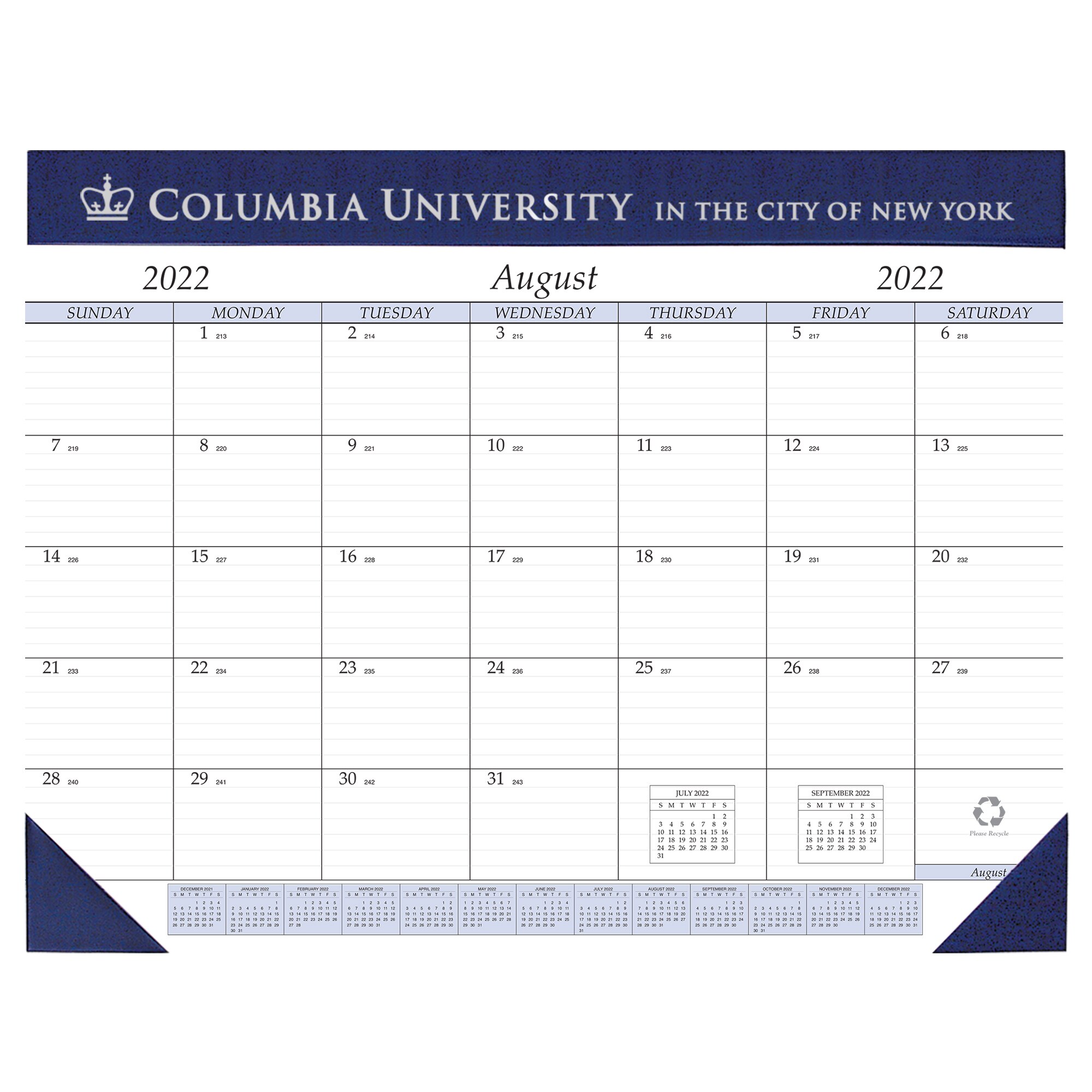 Payne 2022-23 Imprinted Academic Desk Pad Calendar 17x22