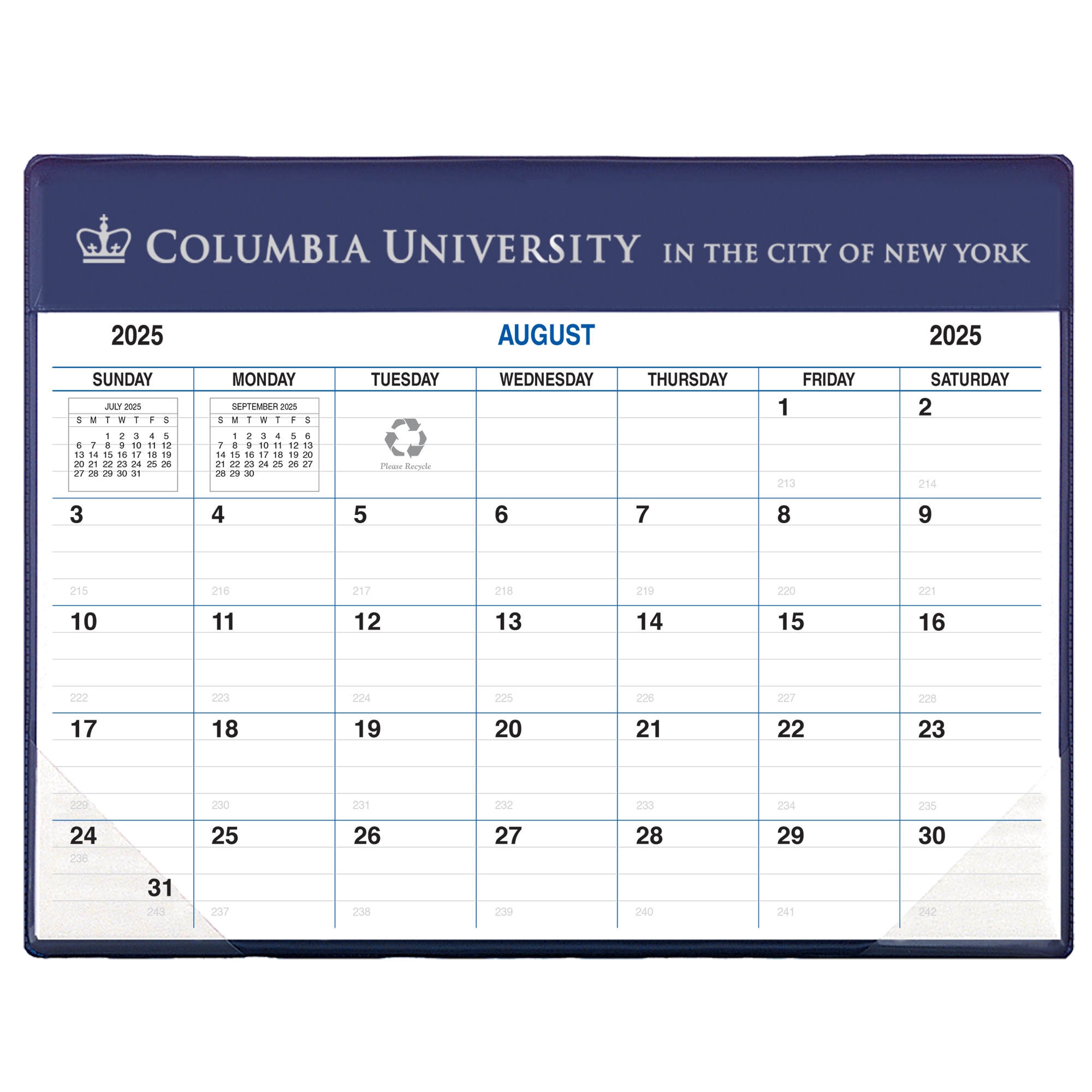Payne 25-26 Imprinted Academic Calendar Pad Planner 8.5"x11"