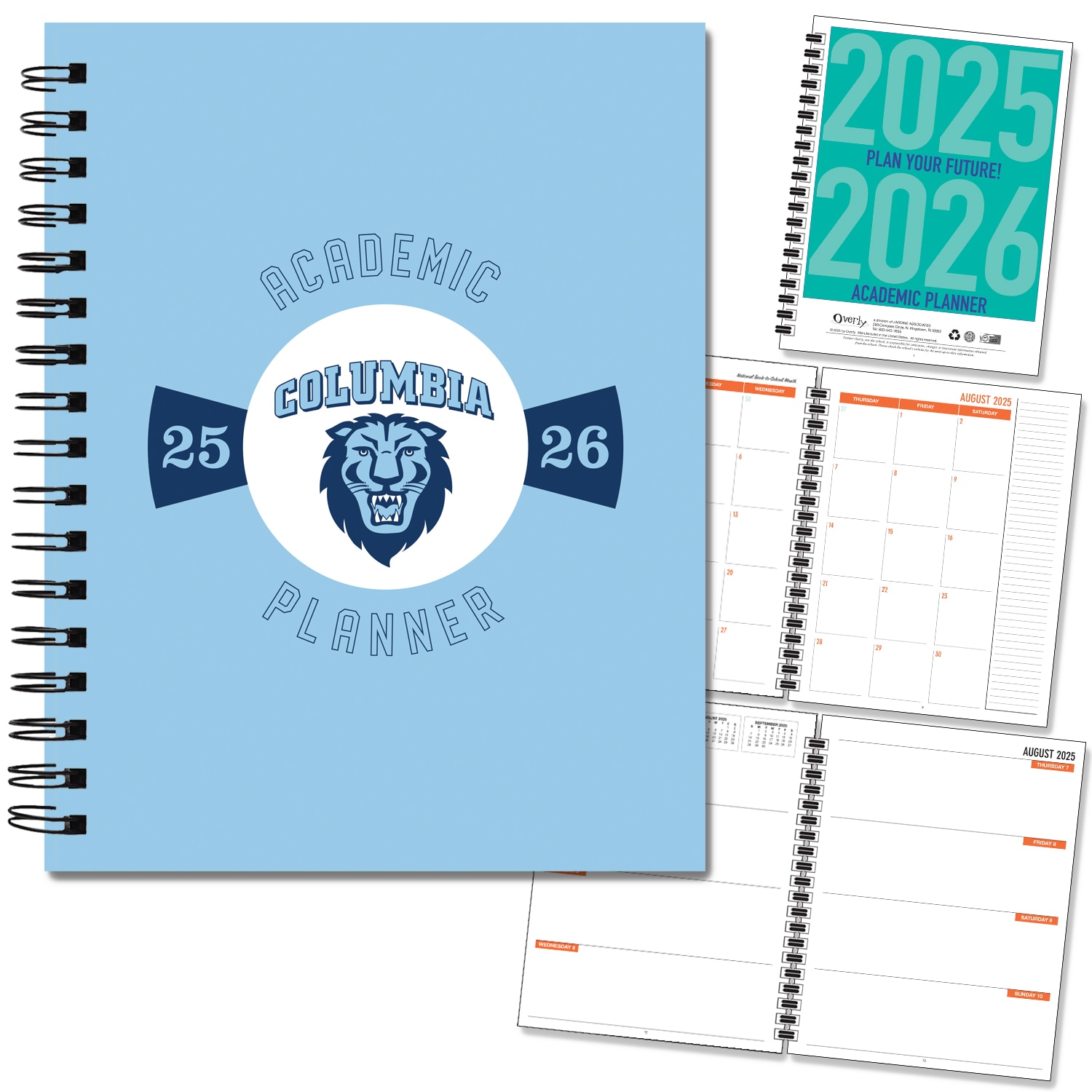 Traditional Mascot Hard Cover Imprinted Planner 25-26 AY 7x9