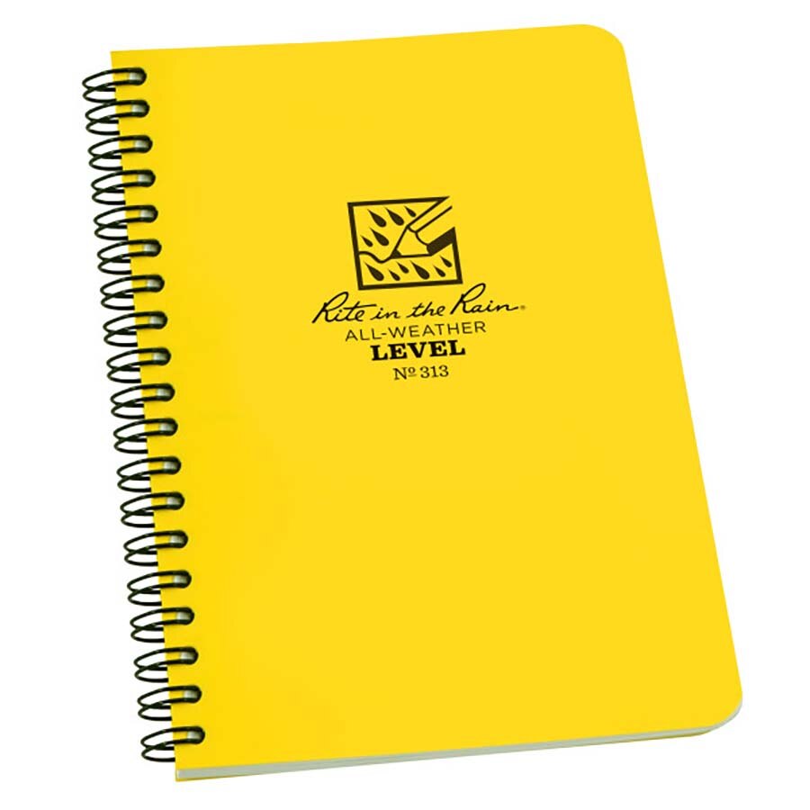 Side Spiral Level Notebook Yellow