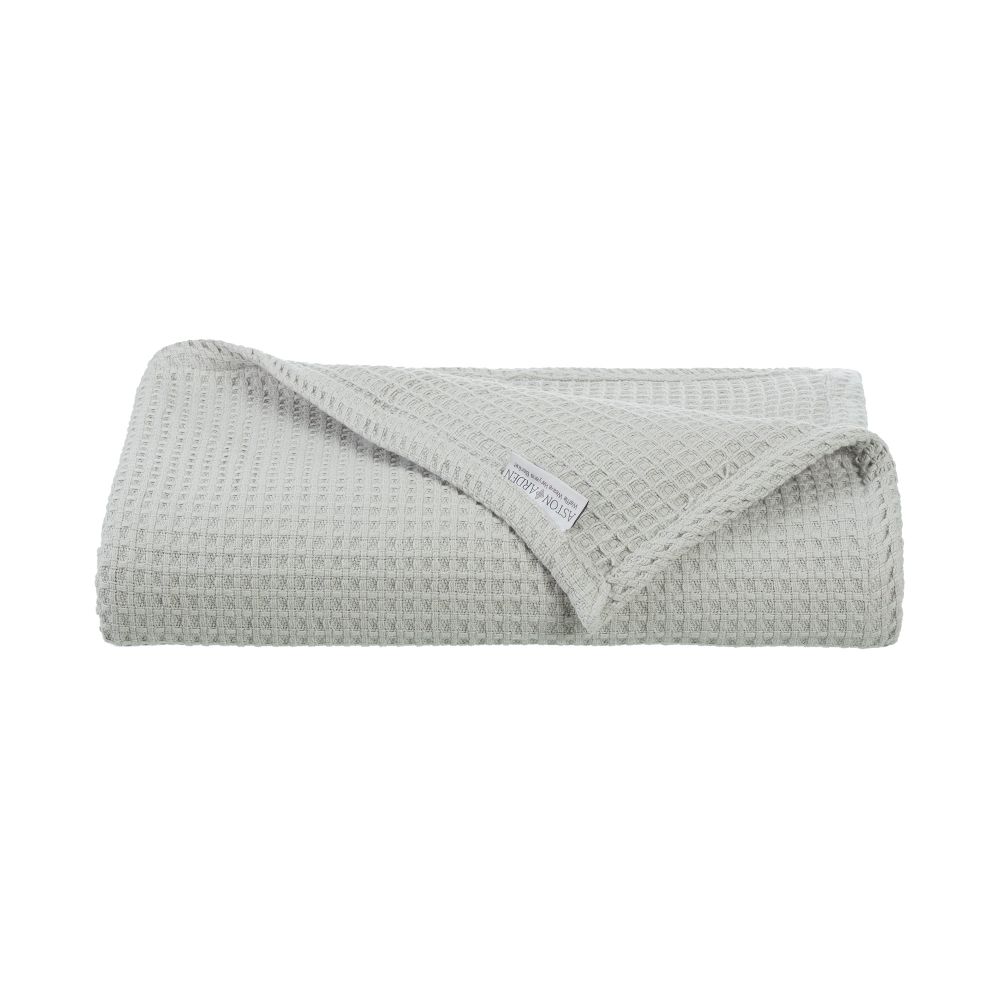 Aston & Arden Haryana Waffle Weave Throw Light Grey