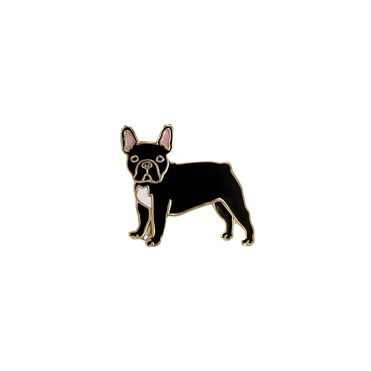 B&W Frenchie Lapel Pin