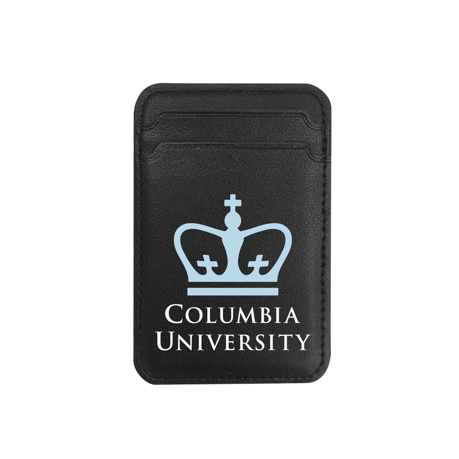 Columbia University - Leather Wallet Sleeve (Top Load, Mag Safe), Black, Classic V1