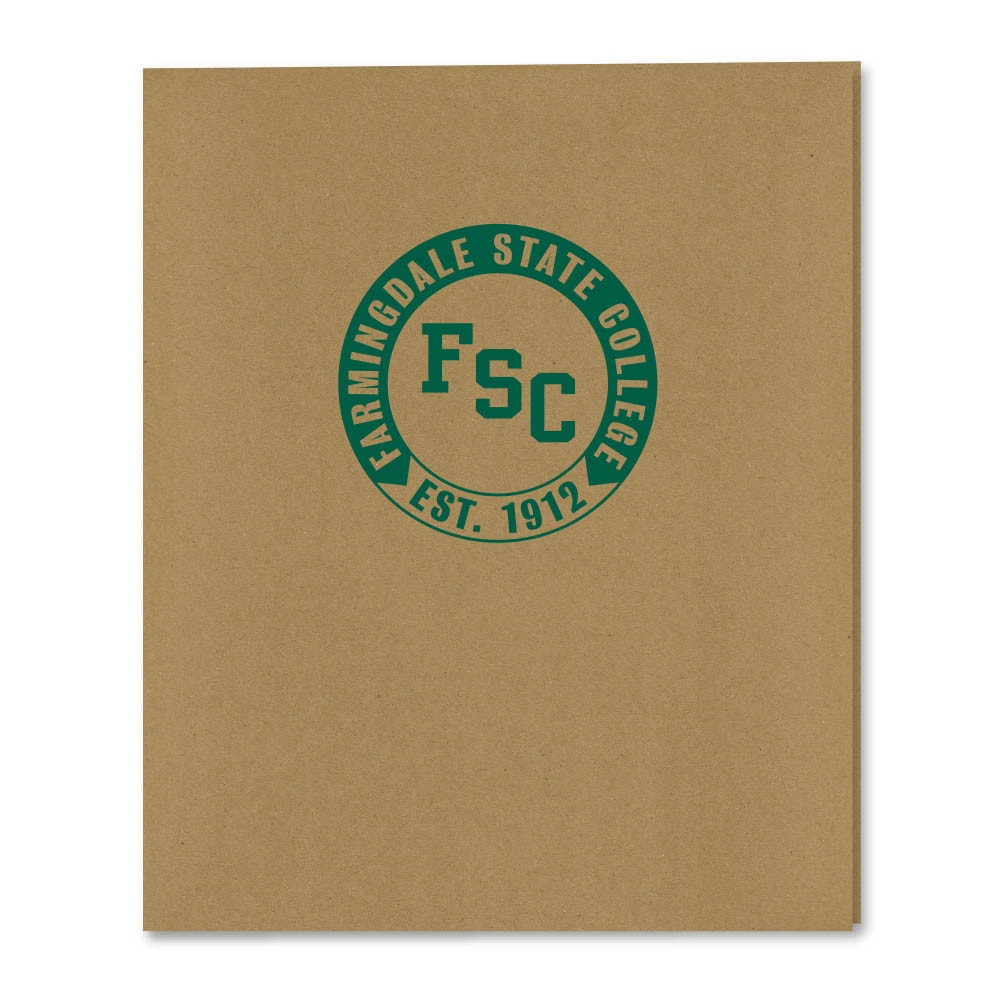 Recycled Emblematic Kraft 2 Pocket Folder, Classic