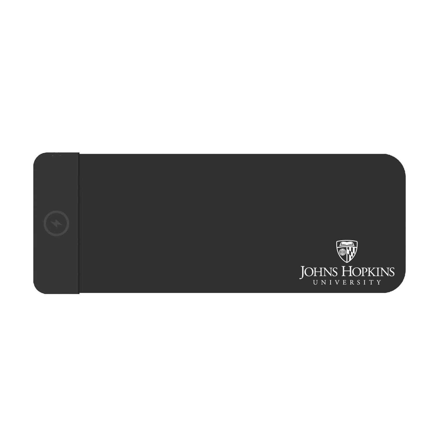 Johns Hopkins University Cloth Wireless Charging Desk Mat, Black, Classic V1