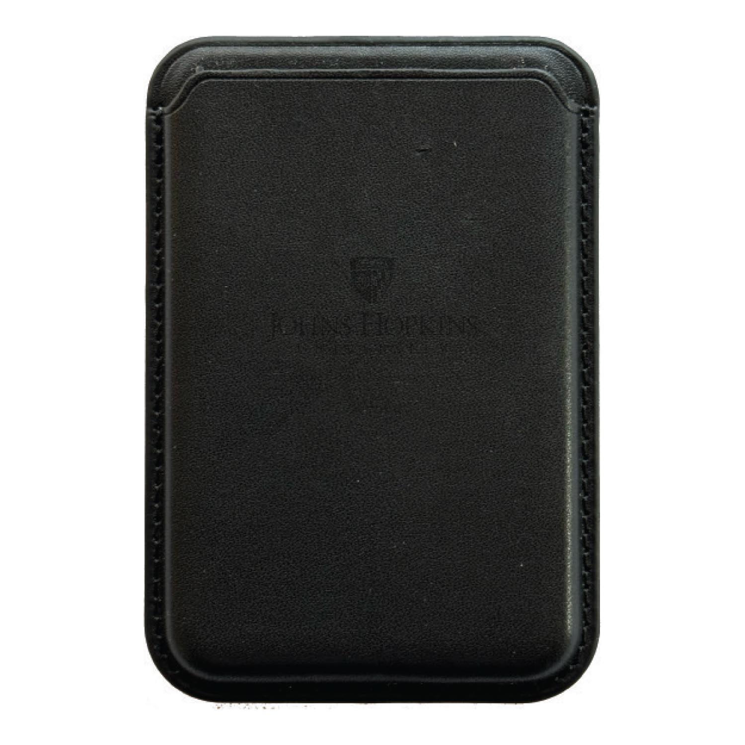 Monaco Leather Cellphone ID wallet with MagSafe Black