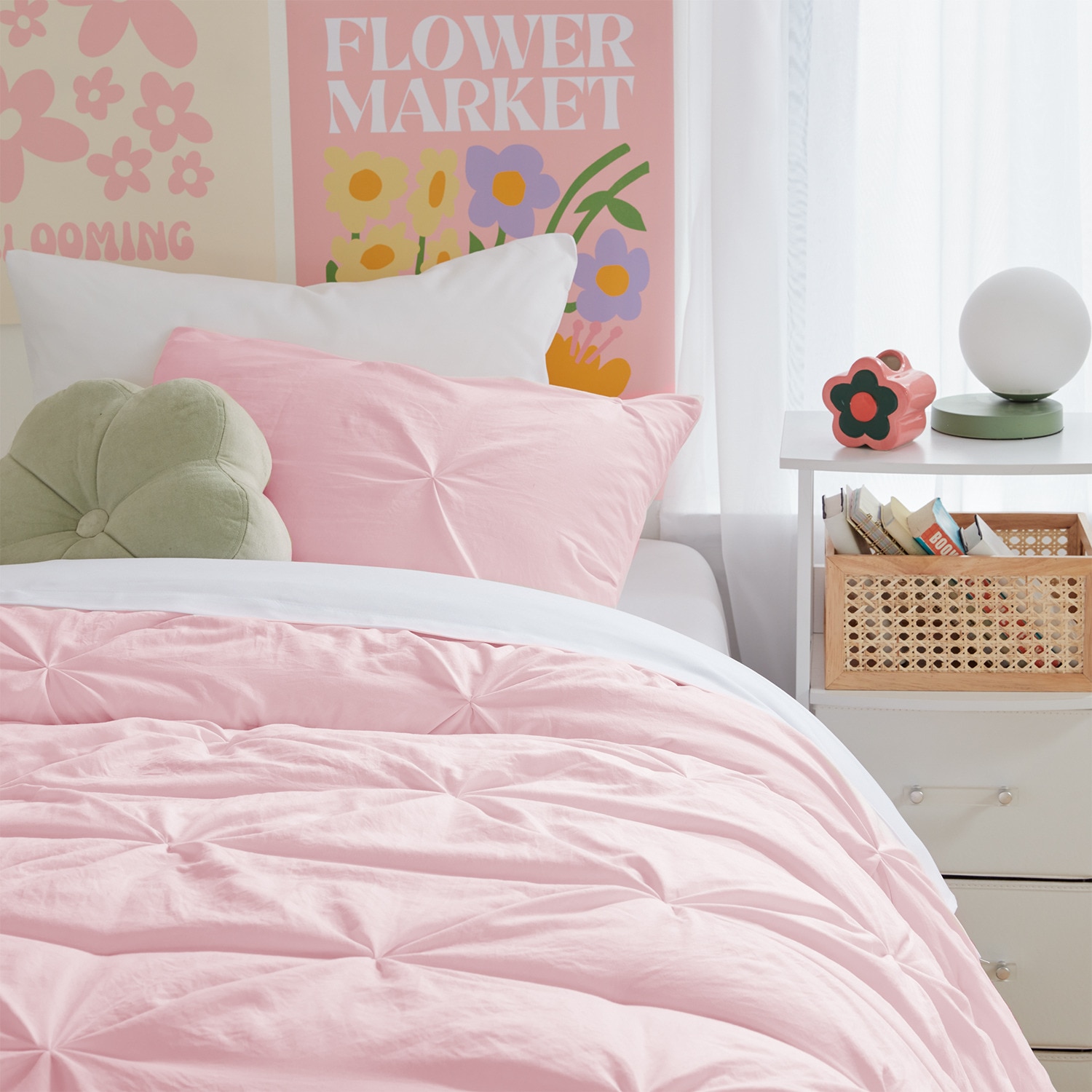 Dormify Poppy Pintuck Comforter and Sham Set - Twin/Twin XL