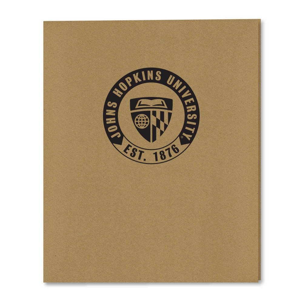 Recycled Emblematic Kraft 2 Pocket Folder, Classic