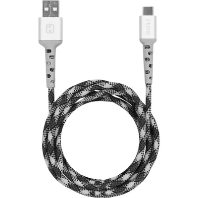 iHome 6ft USB-C Black/Grey