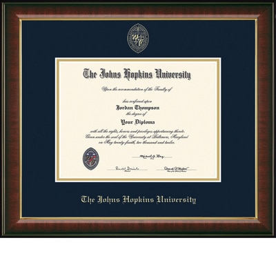Church Hill Classics Embossed Murano Diploma Frame - Bachelors Masters PhD