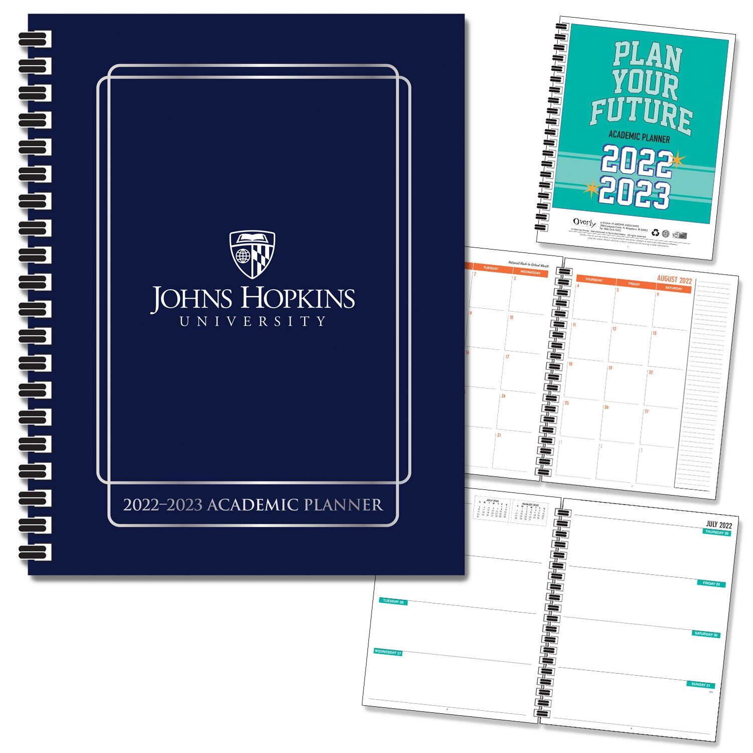 FY 23 Traditional Soft Touch Foil - School Name Imprinted Planner  7x9