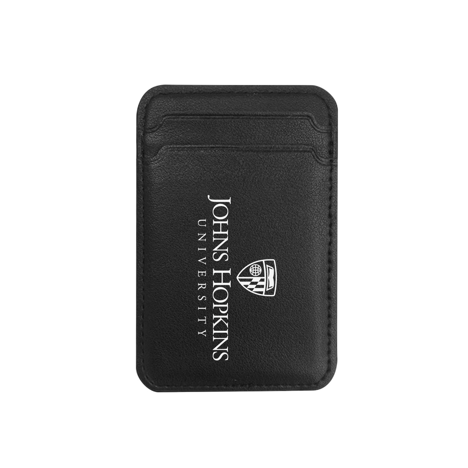 Johns Hopkins University - Leather Wallet Sleeve (Top Load, Mag Safe), Black, Classic V1