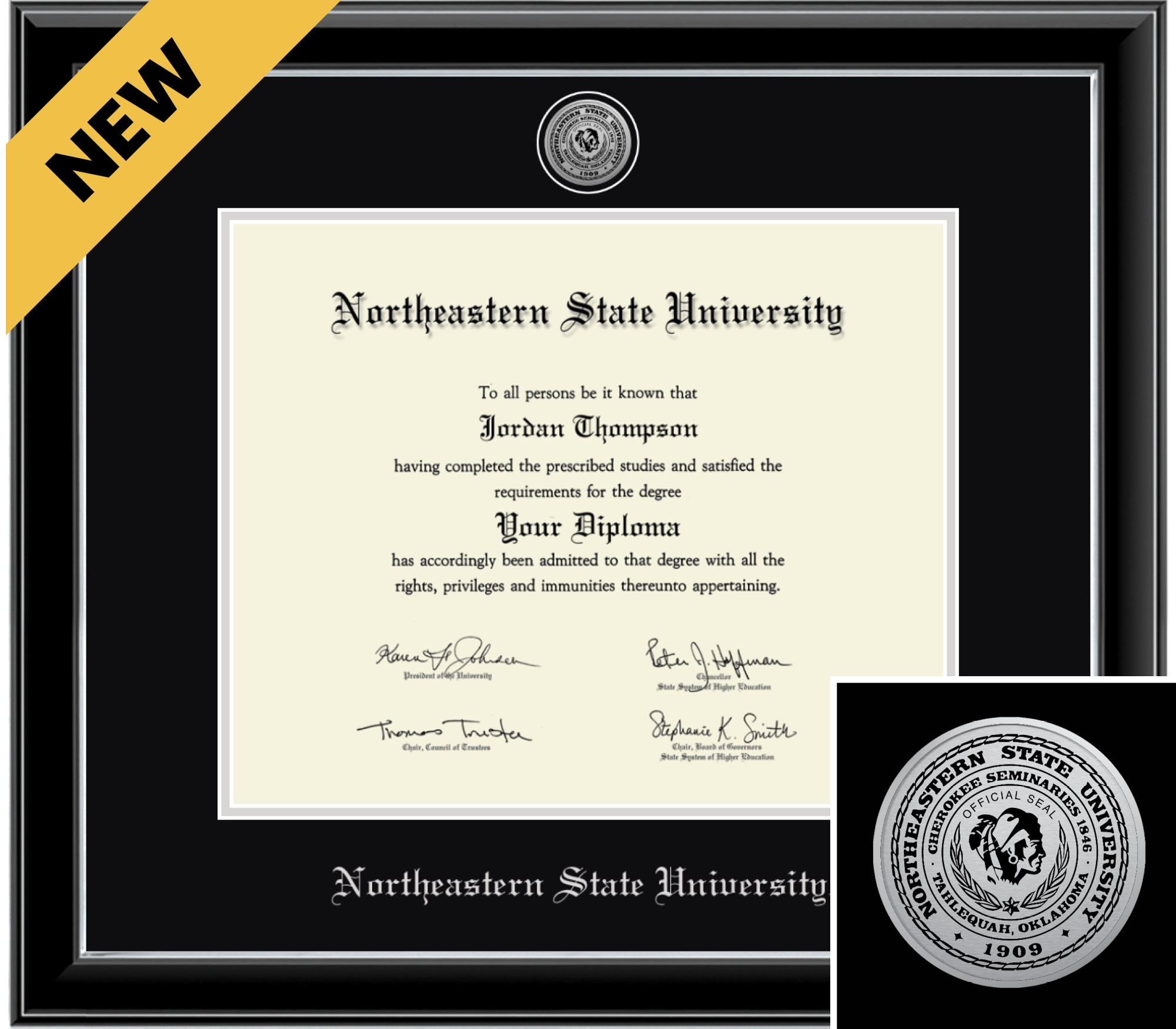 Church Hill Classics Onyx 11.5x14 Black Diploma Frame