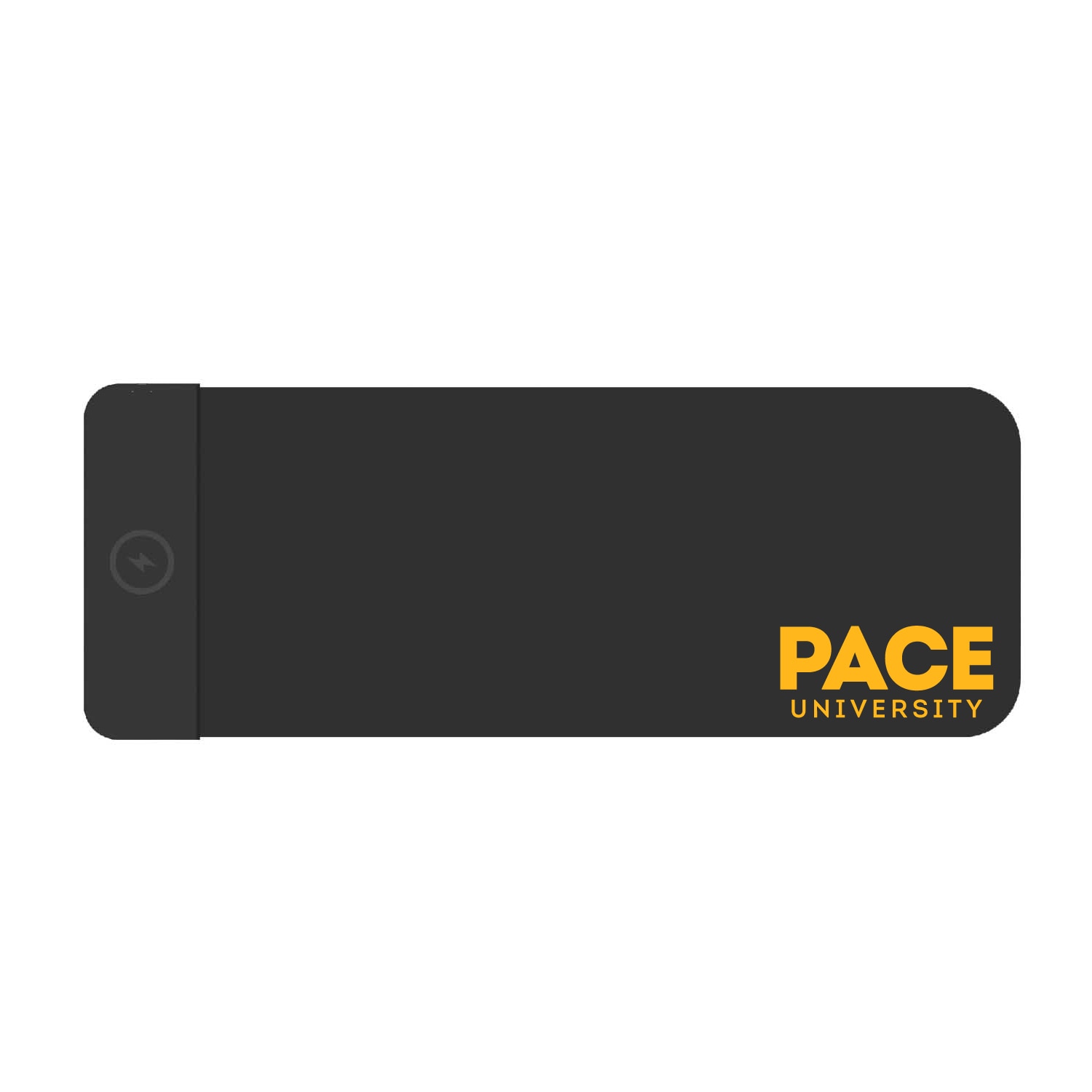 Pace University Cloth Wireless Charging Desk Mat, Black, Classic V1