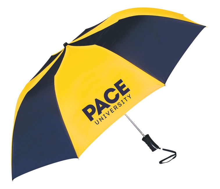 Pace University "The Sport" 2-Tone Emblematic Umbrella Automatic Folding 48" Coverage