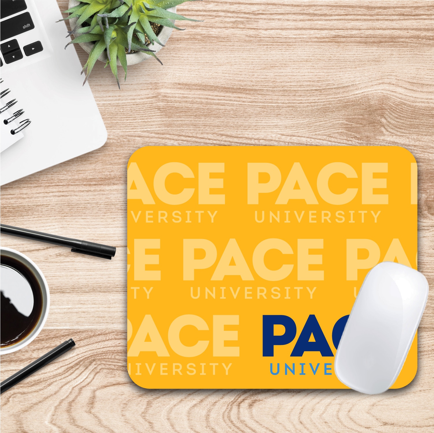 Pace University - Mousepad, Mascot Repeat V1