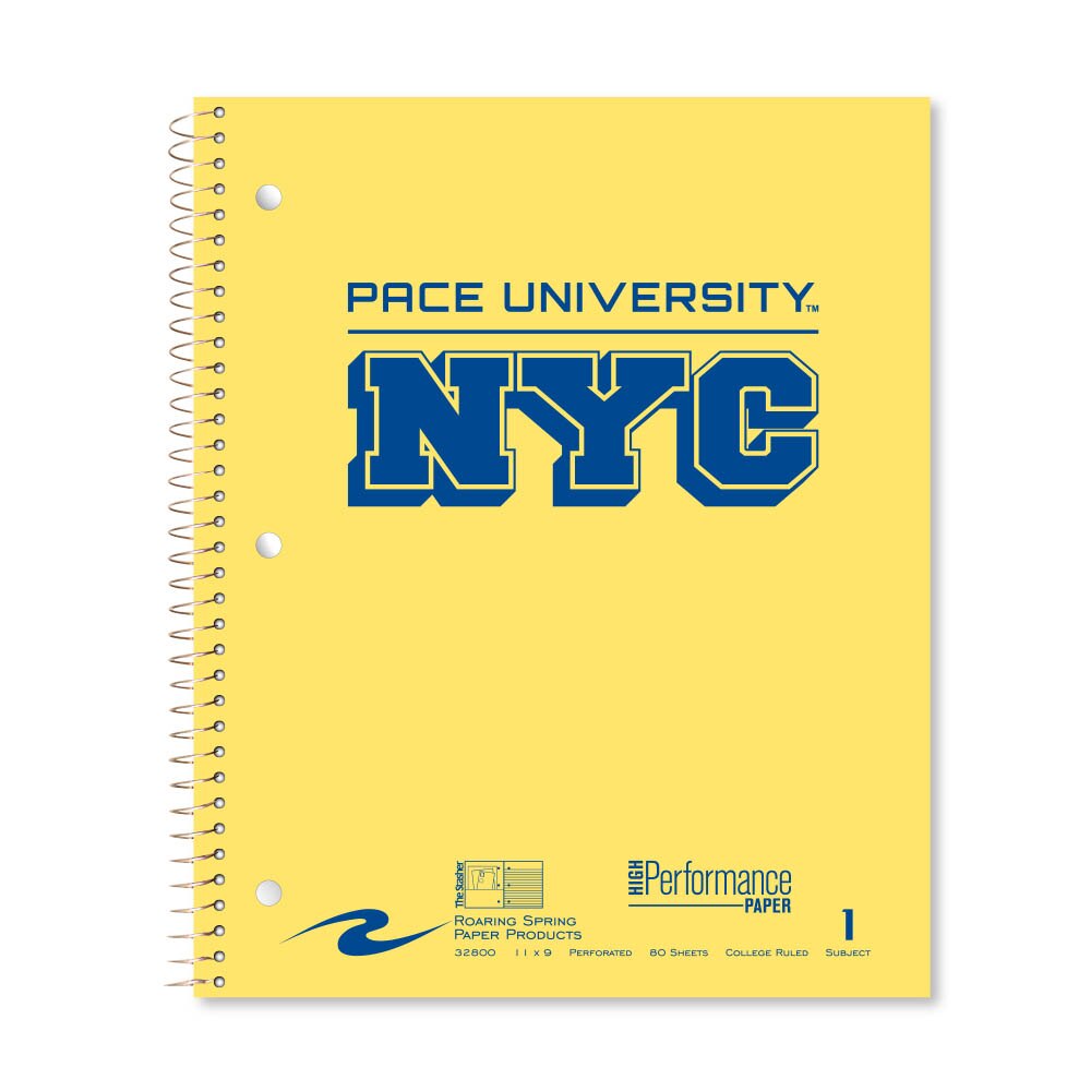 Roaring Premium 1 Subject Notebook, 8.5x11 College Ruled 20lb Paper, Pressboard Foil Cover