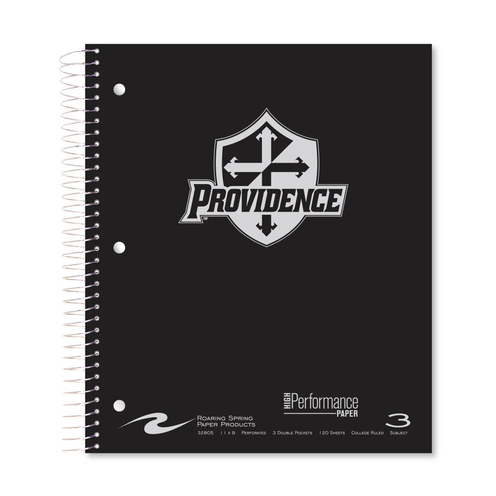 Roaring Premium 3 Subject Notebook 8.5x11 College Ruled  20lb Paper Pressboard Foil Cover