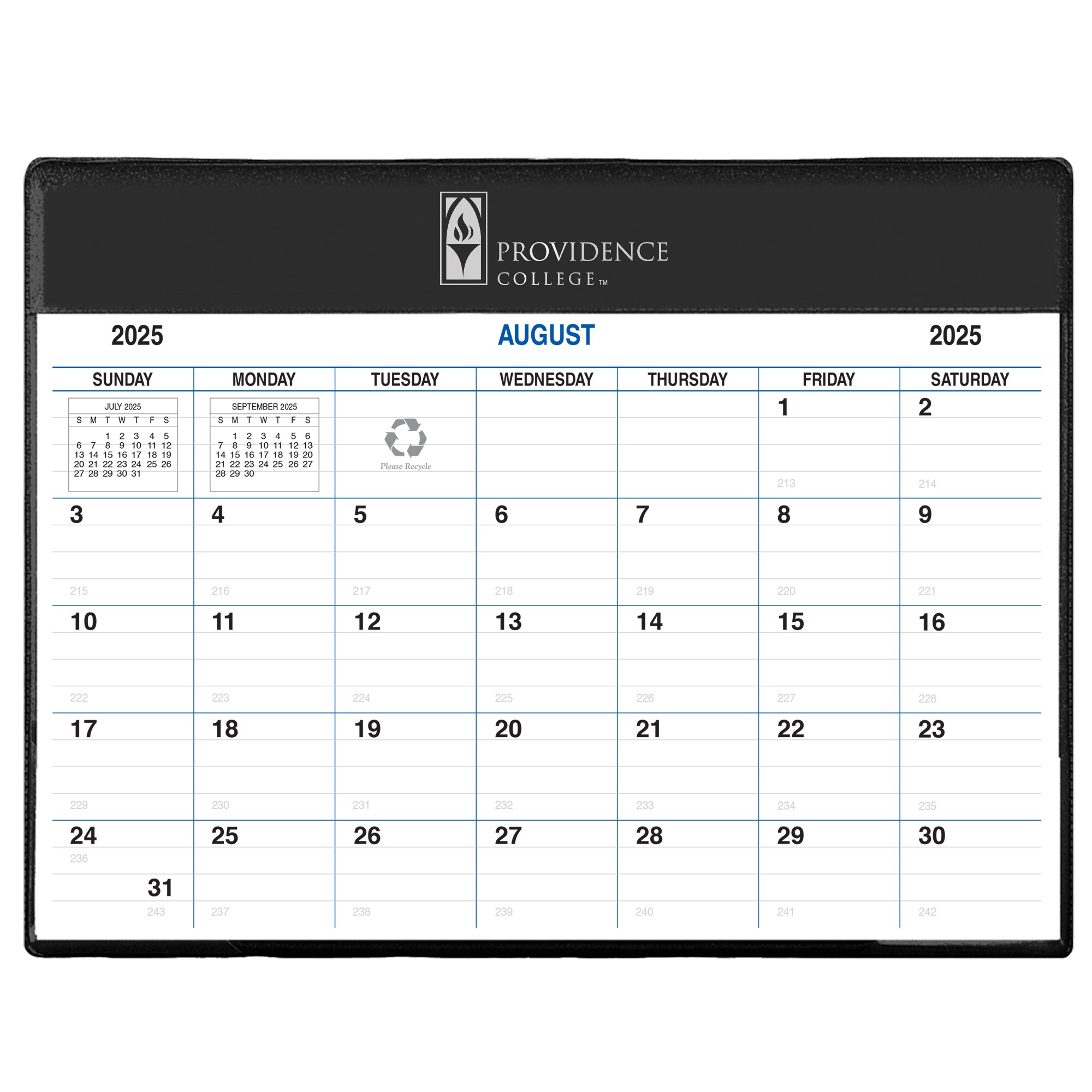 Payne 25-26 Imprinted Academic Calendar Pad Planner 8.5"x11"