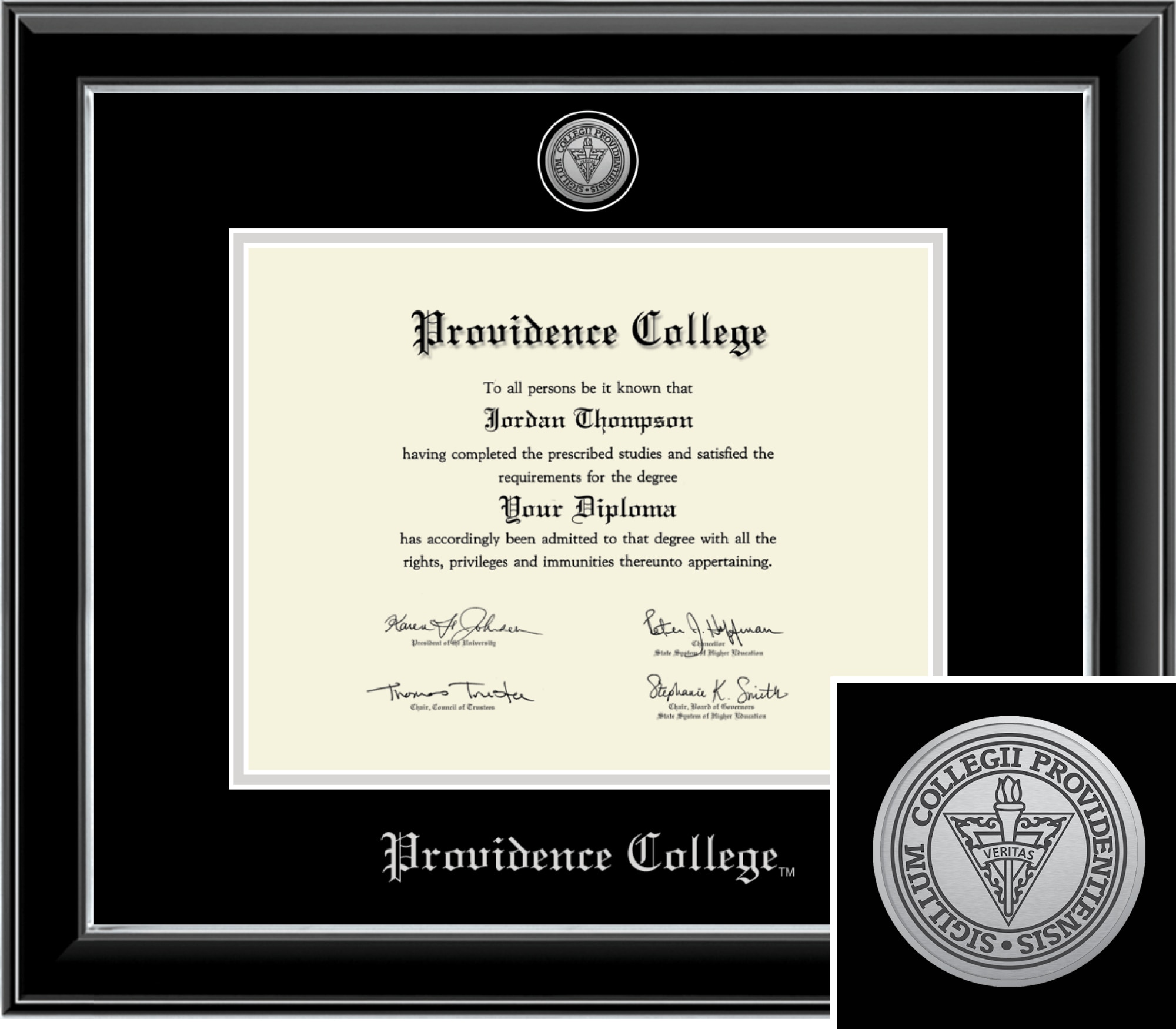 Church Hill Classics Onyx 8.5x11 Black Diploma Frame