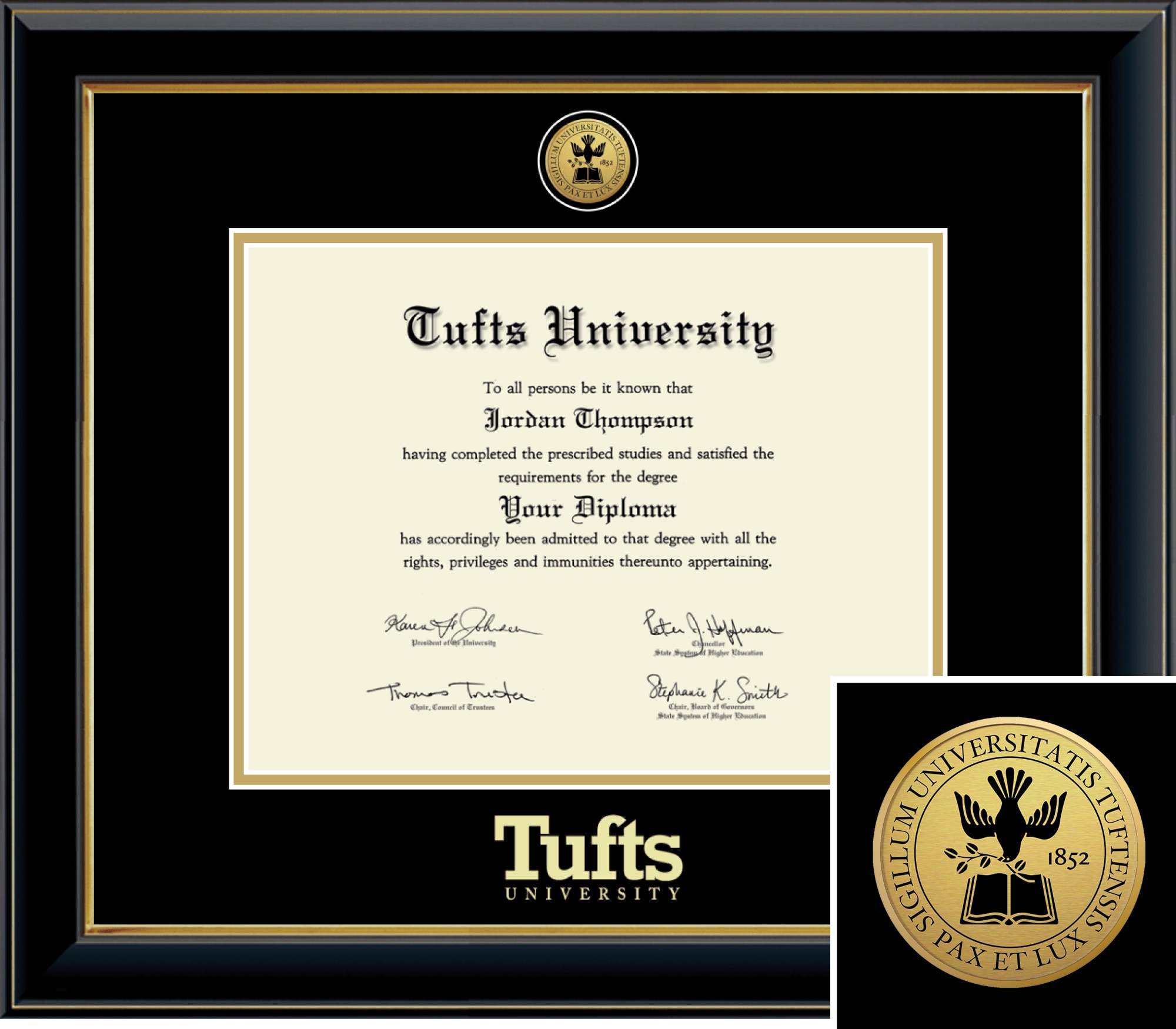 Church Hill Classics Onyx 8.5x11 Black Diploma Frame