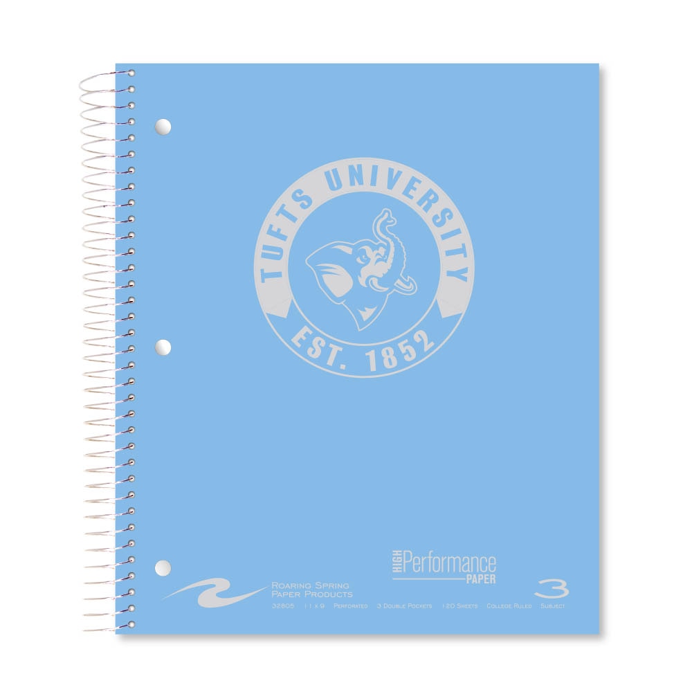 Emblematic Three Subject College Ruled Notebook