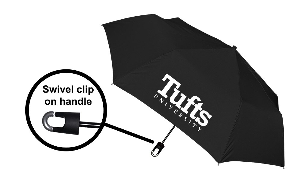 Storm Clip Mini Folding Emblematic Solid Umbrella 42" Coverage