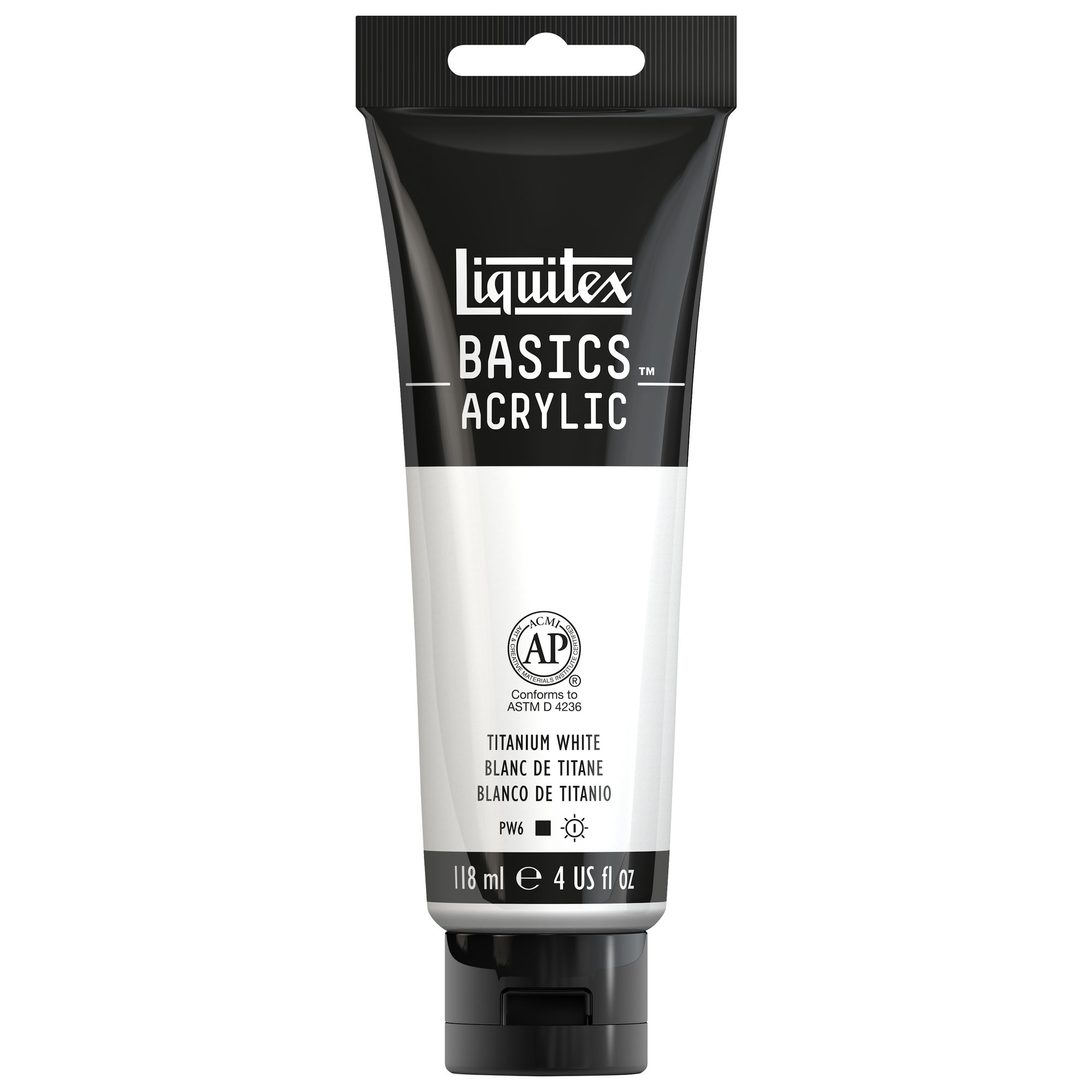 Liquitex BASICS Acrylic Color, 4 oz. Tube, Titanium White