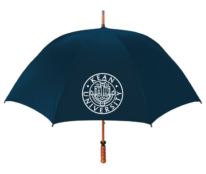 Kean University "The Eagle" Sporty Wood Shaft Golf Umbrella 62"