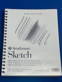 Strathmore 200 Series Sketch Pad - 8-1/2" x 11" Wire Bound Side 100 Sheets
