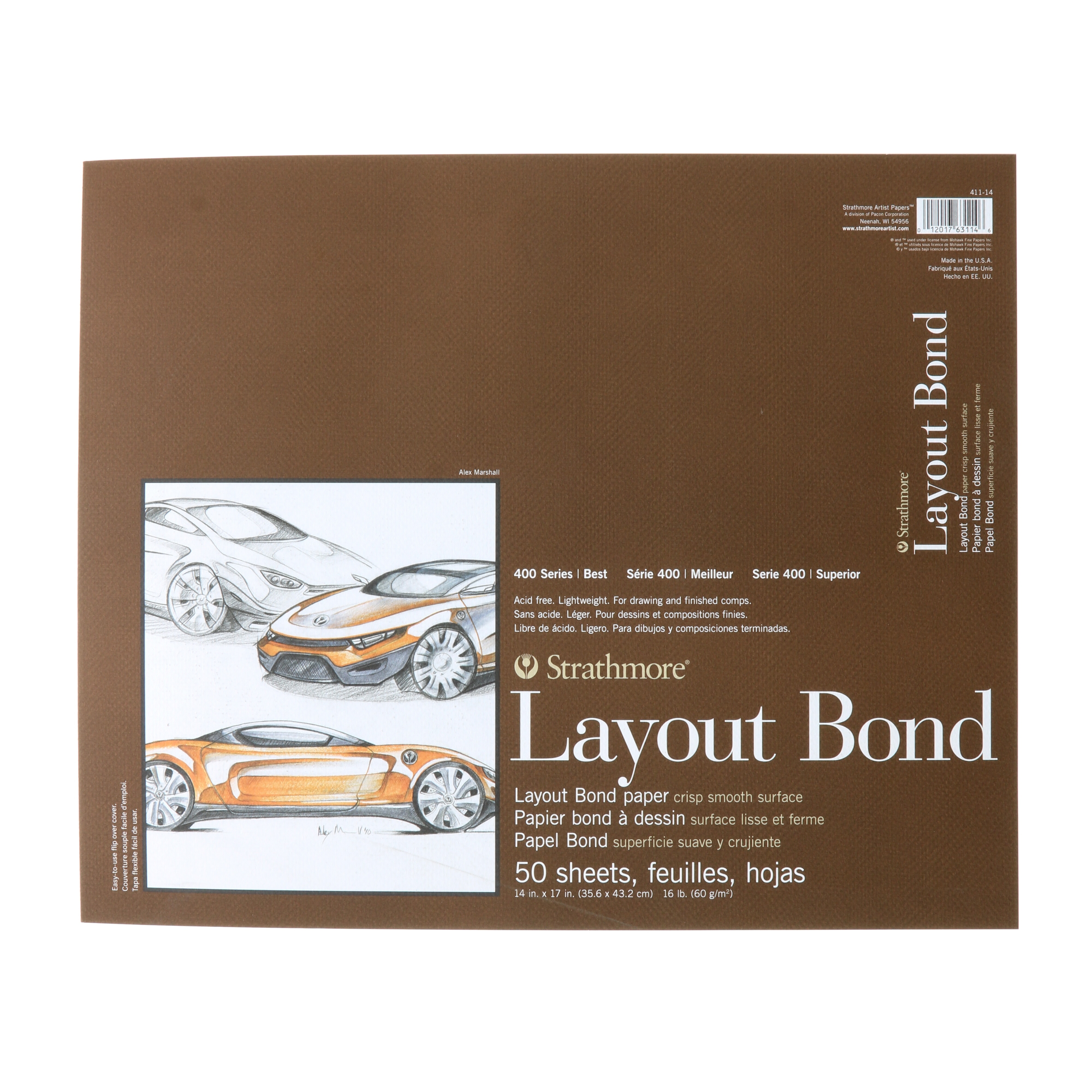 Strathmore Layout Paper Pad, 400 Series, 14" x 17"