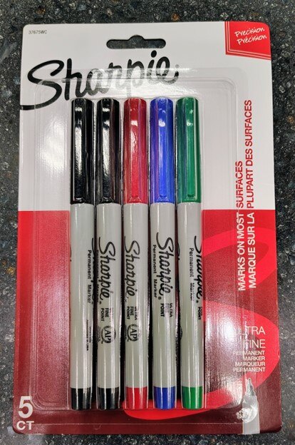Sharpie Ufine 5Clr Carded