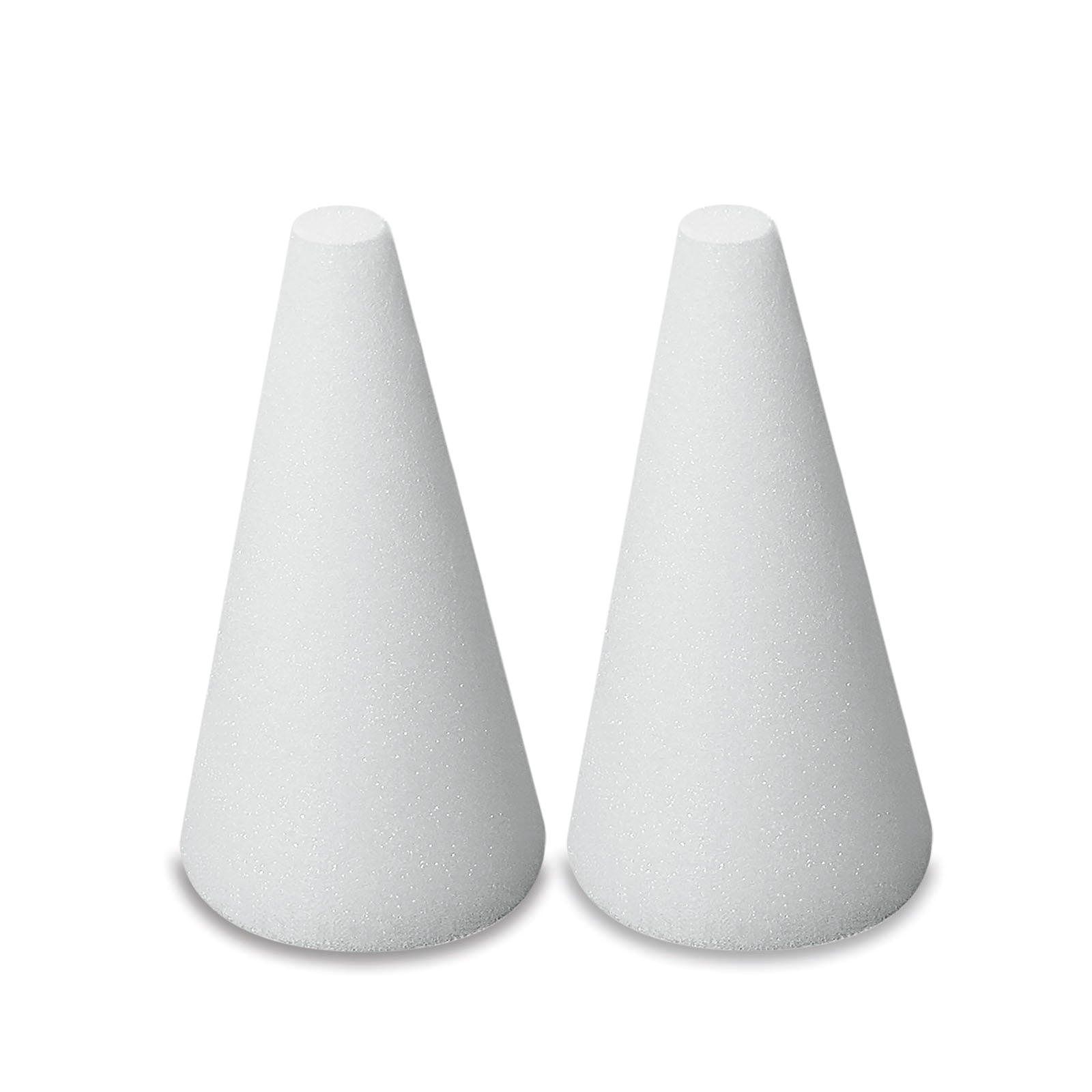 FloraCraft Styrofoam Cones, 6" x 3", 2/Pkg.