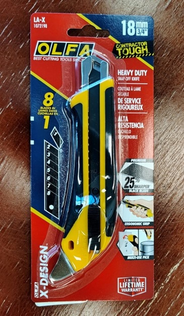 Olfa Heavy-Duty Ratchet-Lock Utility Knife With Grip