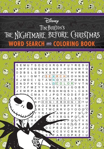 Disney Tim Burton's the Nightmare Before Christmas Word Search and Coloring Book - Coloring Book for Teens and Adults Word Search Book - Officially L