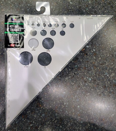 8" Triangle 45 /90 Degrees