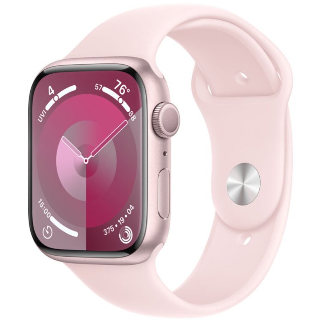 Apple Watch Series 9 GPS 45mm Pink Aluminum Case with Light Pink 