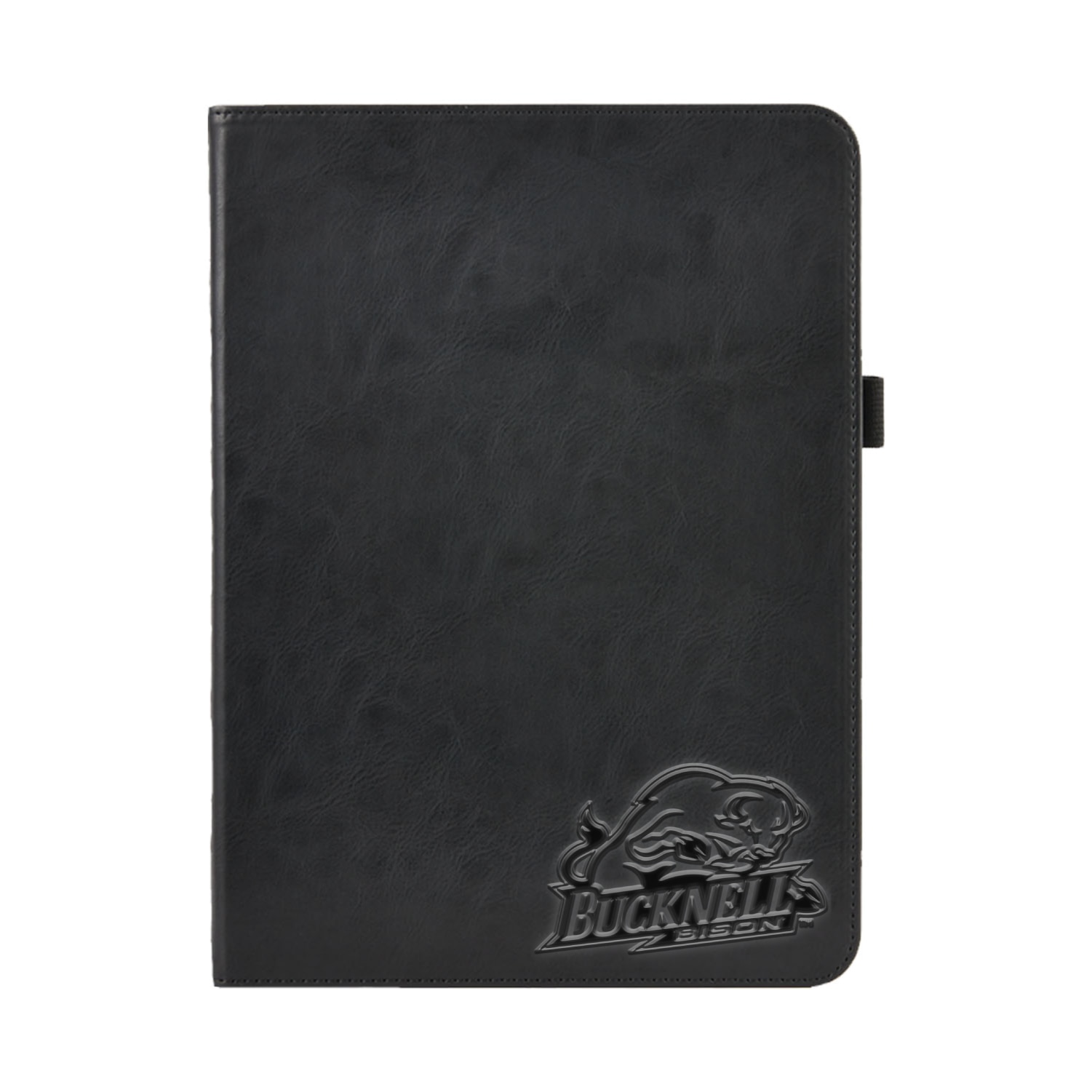 Bucknell University V2 Black Leather Folio Tablet Case, Alumni V2 - iPad (9th gen)