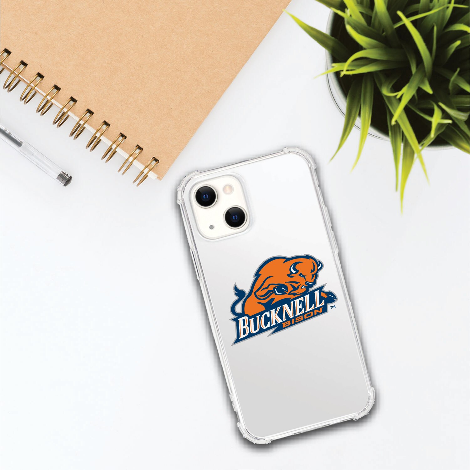 Bucknell University Bison Clear Tough Edge Phone Case, Classic- iPhone 13