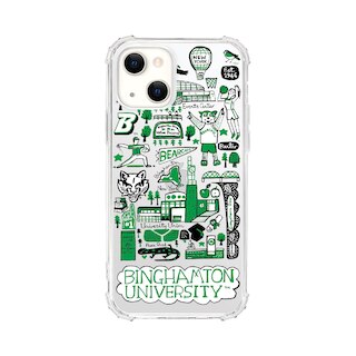 Binghamton University, Tough Edge Phone Case, Julia Gash Cityscape - iPhone 14 Plus